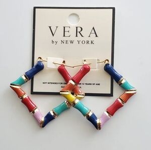 Geometric Bamboo Style Earrings